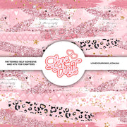 Glam Brush Strokes Leopard Patterned Vinyl LYV_234